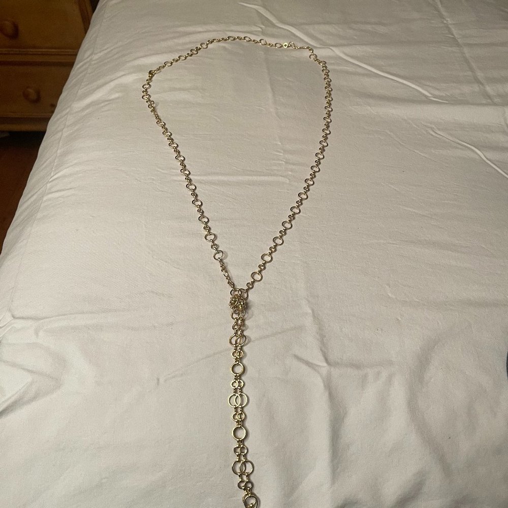 Chico’s Long Gold Chain Necklace